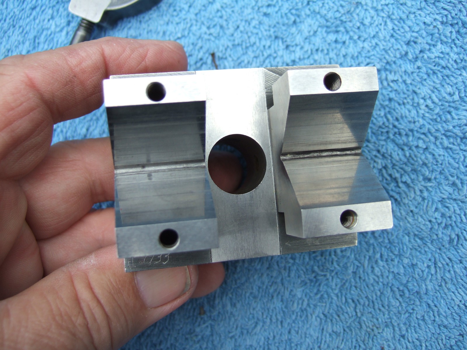 V BLOCK W/HARIG #1CLAMP USED TOOLMAKER MACHINIST MADE CLEAN VINTAGE OLD TOOLING