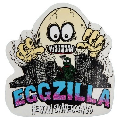 Heroin Skateboards Eggzilla Sticker 5.75'' - FREE SHIPPING!
