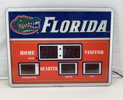 Vintage Florida Gators Scoreboard Alarm Clock and Temperature SEC Football