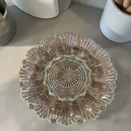 VINTAGE ANCHOR HOCKINGFIRE KING Deviled Egg Plate