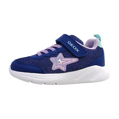 Geox Sprintye Girl Kinderschuhe Mädchen Halbschuhe Klettschuh Violett Freizeit