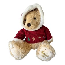 Harrods 2009 Teddy Bear Christmas Sweater Hooded Plush Toy Collectible Gift