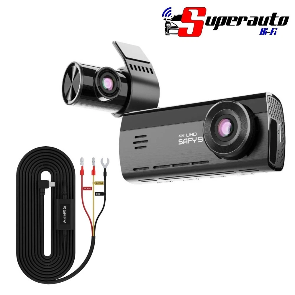 Dashcam NHOPEEW 2K + Doppia Telecamera 720P – Schermo 3", WiFi, Sensore G, Registrazione In Loop, Visione Notturna IR E Monitoraggio Parcheggio 24H