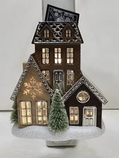 Bath & Body Works HOLIDAY VILLAGE HOUSE Projector Nightlight Wallflowers Plug