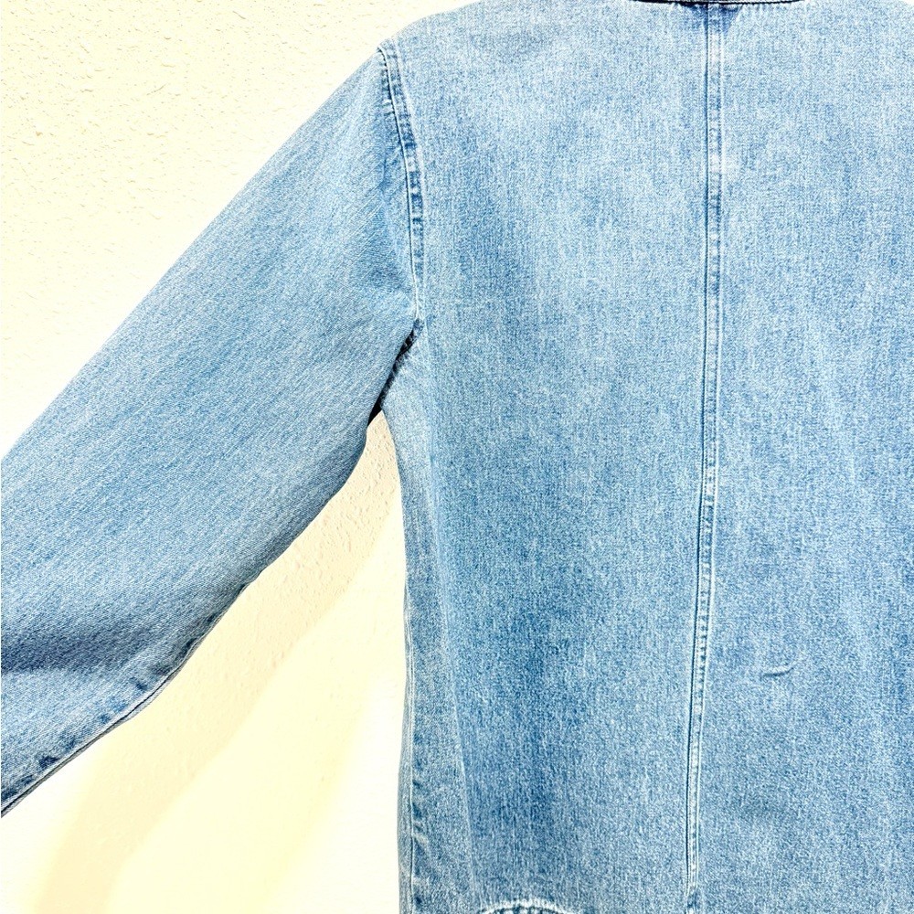 Classic Elements Blue Denim Button Down Shirt 10 - image 3