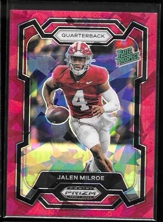 2024 Panini Prizm Draft Picks - Jalen Milroe #122 Red Ice Prizm (RC)