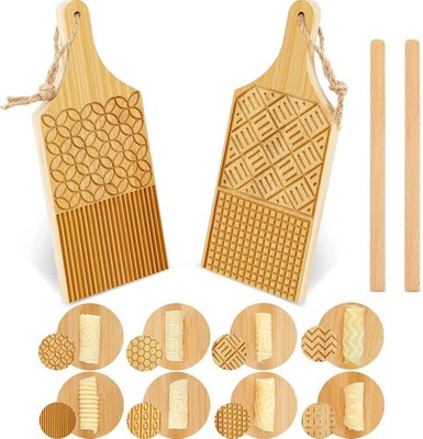 4 Pieces Wood Gnocchi Pasta Board Gnocchi Paddle Maker Garganelli Pasta Board Ma