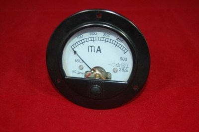 DC 0-500mA Round Analog Ammeter Panel     Meter Dia. 90mm Direct Connect *mz