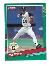 1991 Donruss Baseball Card - Ted Power (Pittsburgh Pirates) #608