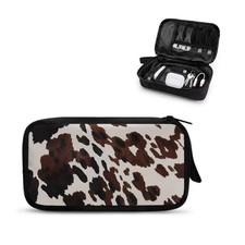 Sepetwhos Cow Print Electronic Organizer Travel Cable