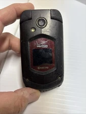 Kyocera DuraXV Black & Red 4GB (Verizon) Flip Cellular Phone (READ)