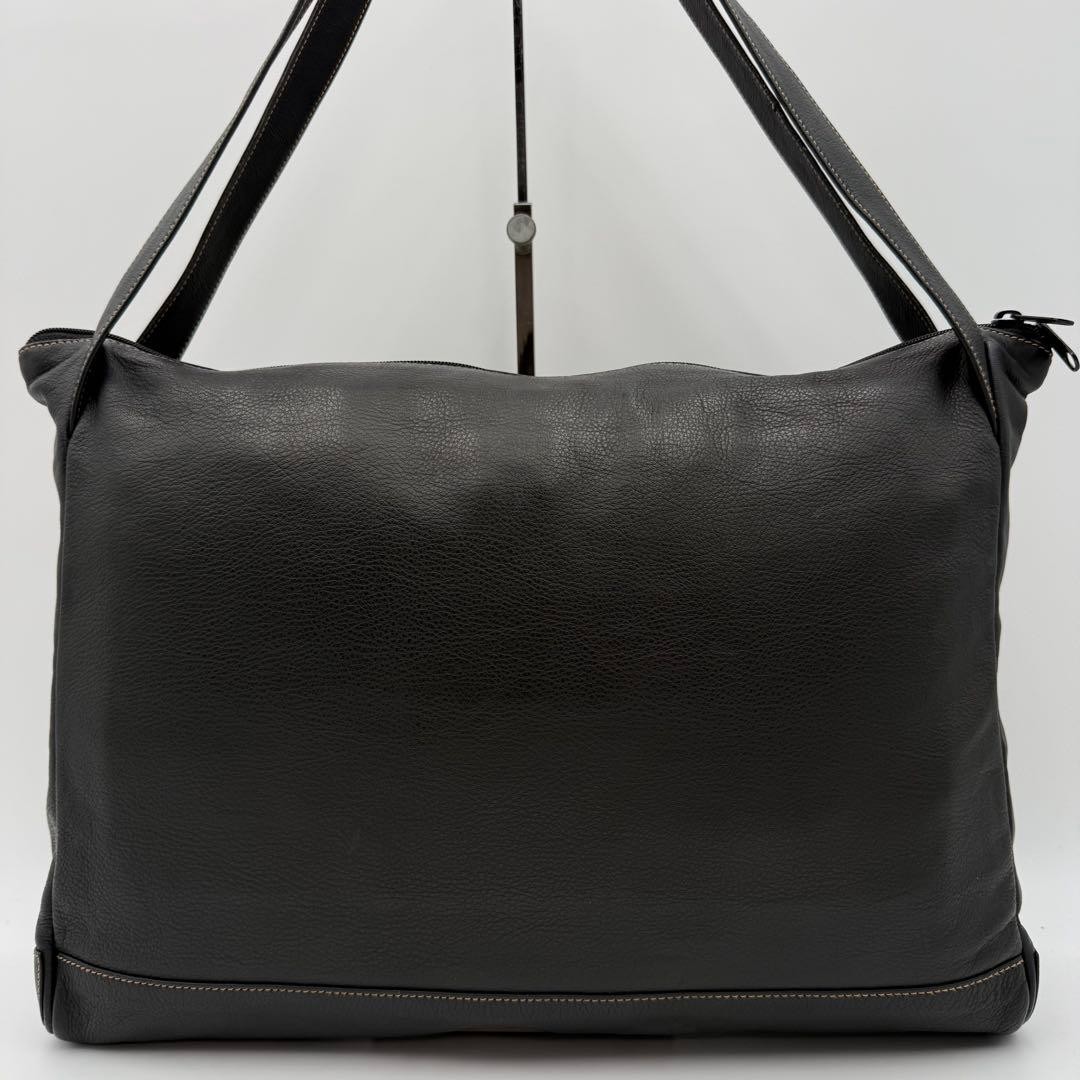 GUCCI Vintage GG Interlocking Leather Tote Bag Leopard Brown Excellent thumbnail 2