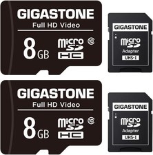 GIGASTONE 8GB 2-Pack Micro SD Card, Full HD Video, FHD