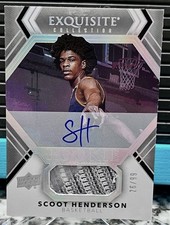 SCOOT HENDERSON 2022-23 UD GOODWIN EXQUISITE ROOKIE PATCH AUTO /99 SHOE Patch