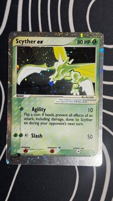 Pokémon EX Ruby & Saphire Scyther ex 102/109 Holo, NM!!