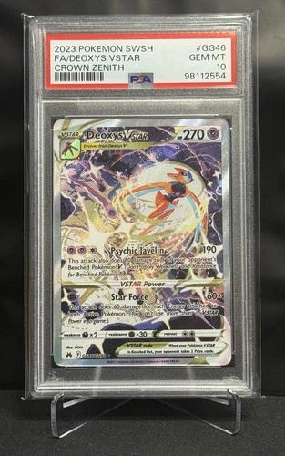 2023 Pokemon Sword And Shield Crown Zenith Deoxys VSTAR PSA 10 #GG46
