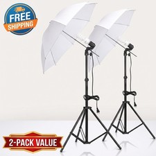  2-Pack  33  83cm Photography Studio Lighting White Translucent Flash Umbrellas