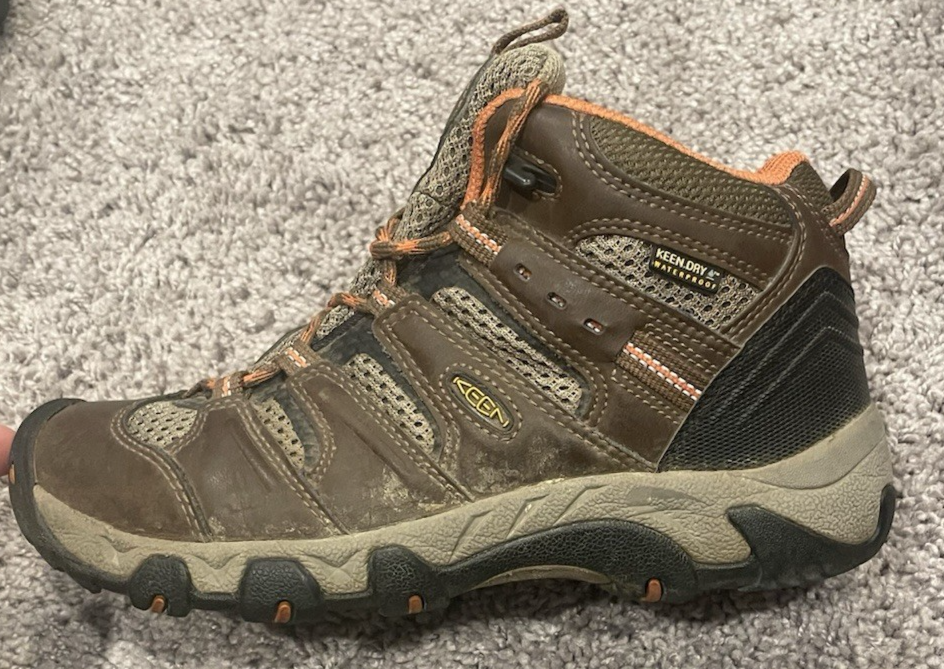 Scarpe da trekking KEEN Koven Mid impermeabili da donna taglia 8 in pelle marrone 1011545