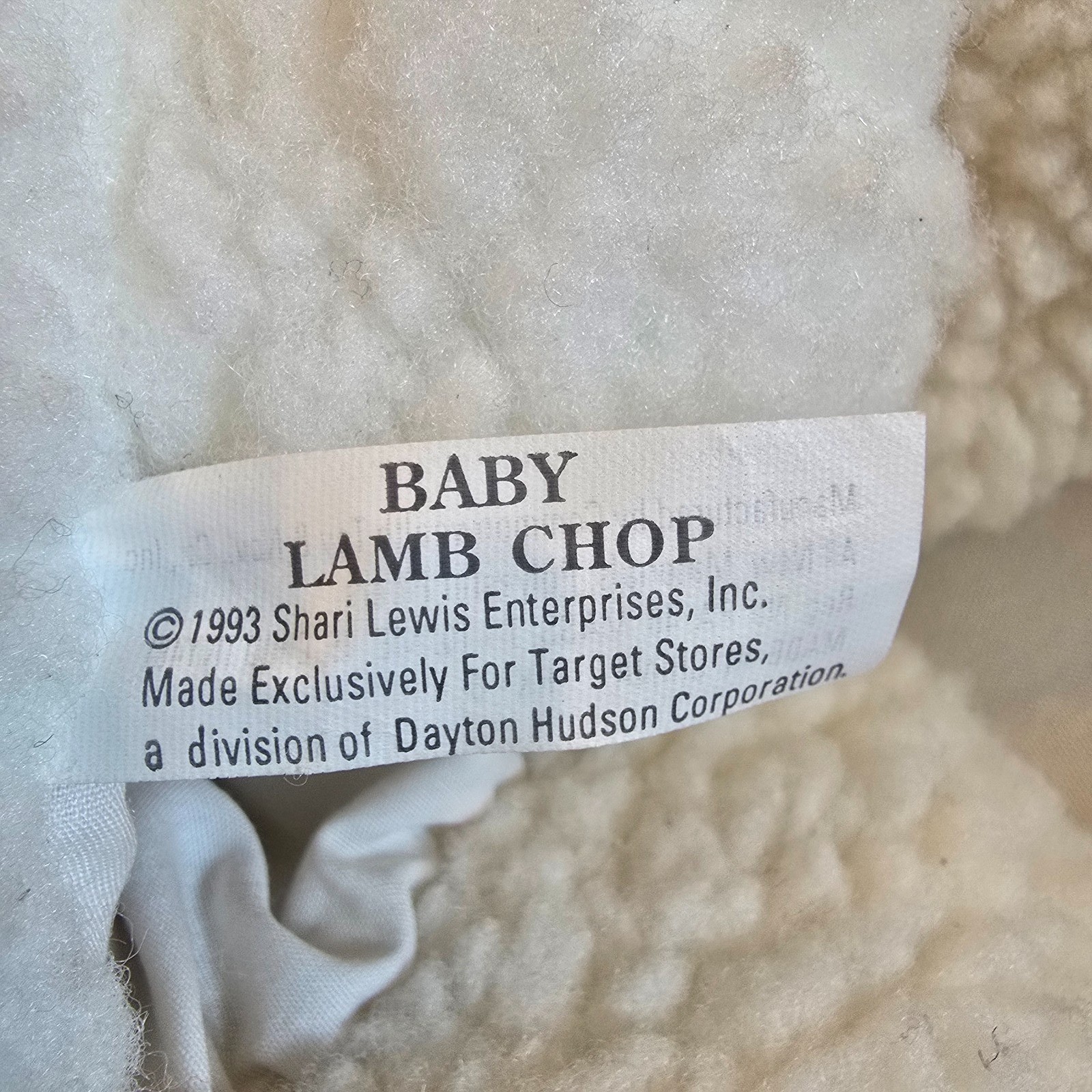 Cod Shipping Lable Vintage 1993 Baby Lamb Chop Angel Hand Puppet Target Exclusive Shari ...