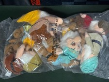 Vintage Disney Store Seven Dwarfs Mini Bean Bag Set Complete 7 Original Bag