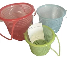 Prepology 3-Piece Collapsible Silicone Strainer Set Multicolor Brand New