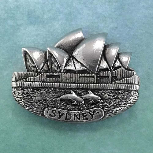 Australian Sydney Opera House Souvenir Pewter Fridge Australiana