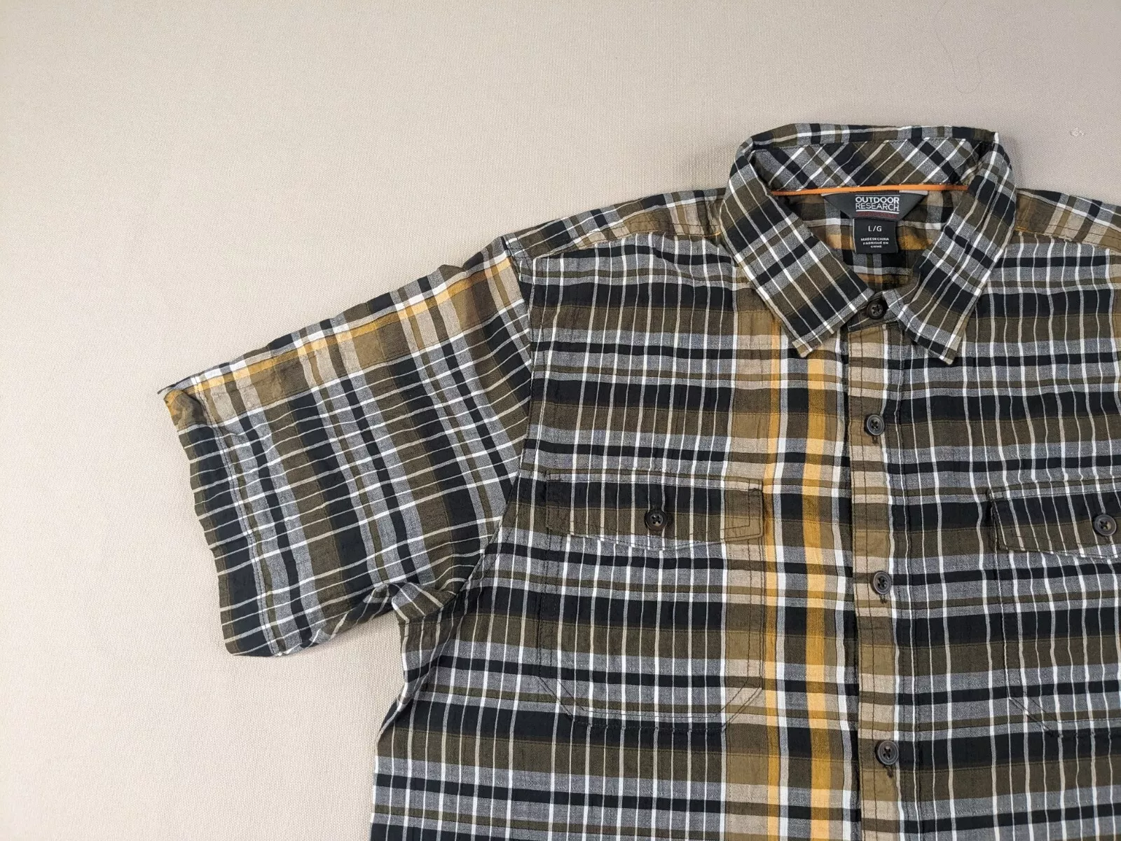 outdoor-research lager plaid button up shirt