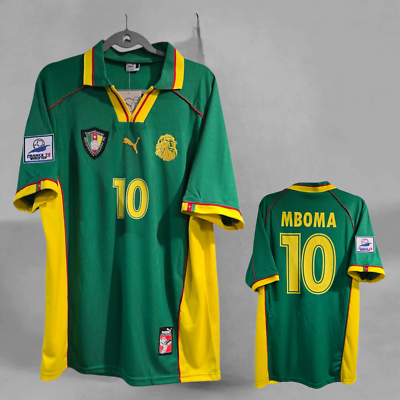 CAMEROON Home World Cup 1998 - Soccer - MBOMA 10 - 2XL (Run Small