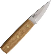 Brisa Crafter Fixed Knife 2.55" 14C28N Steel Scandi Grind Blade Wood Handle 421