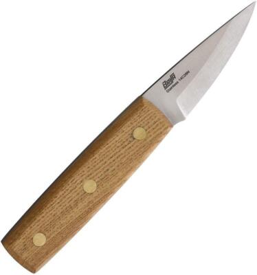 Brisa Crafter Fixed Knife 2.55'' 14C28N Steel Scandi Grind Blade Wood Handle 421