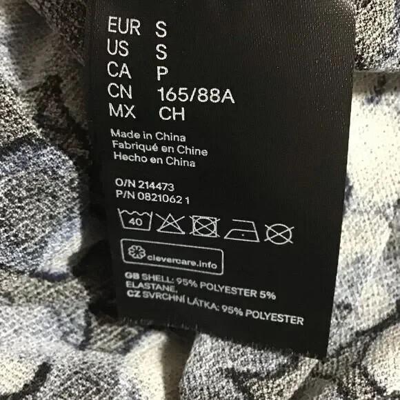 H&M Polka Dot Faux Wrap Flare Dress S thumbnail 7