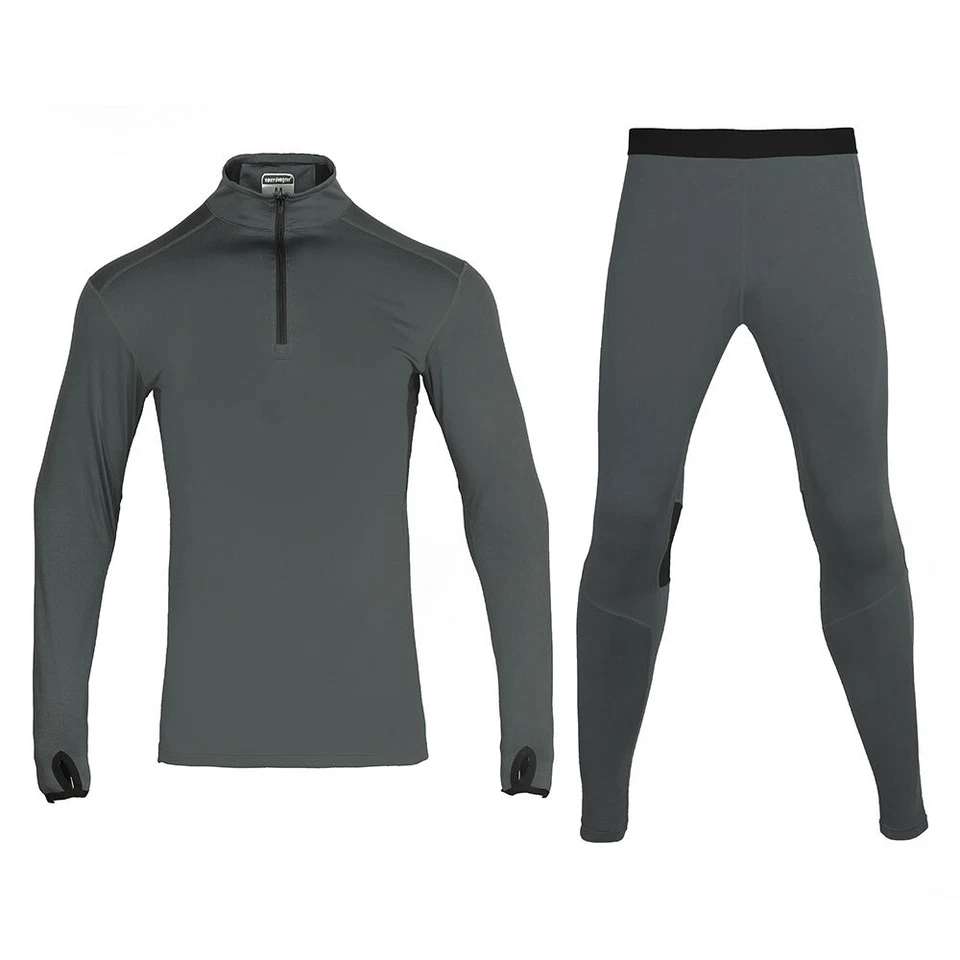 Emersongear Zippered Breathable Warm Suit Underwear Thermal Winter Shirts Pants - Image 4 of 4