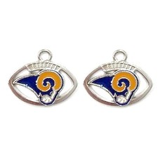 Rams NFL Metal Charms painted Logo, NFL Football for earrings or bracelets