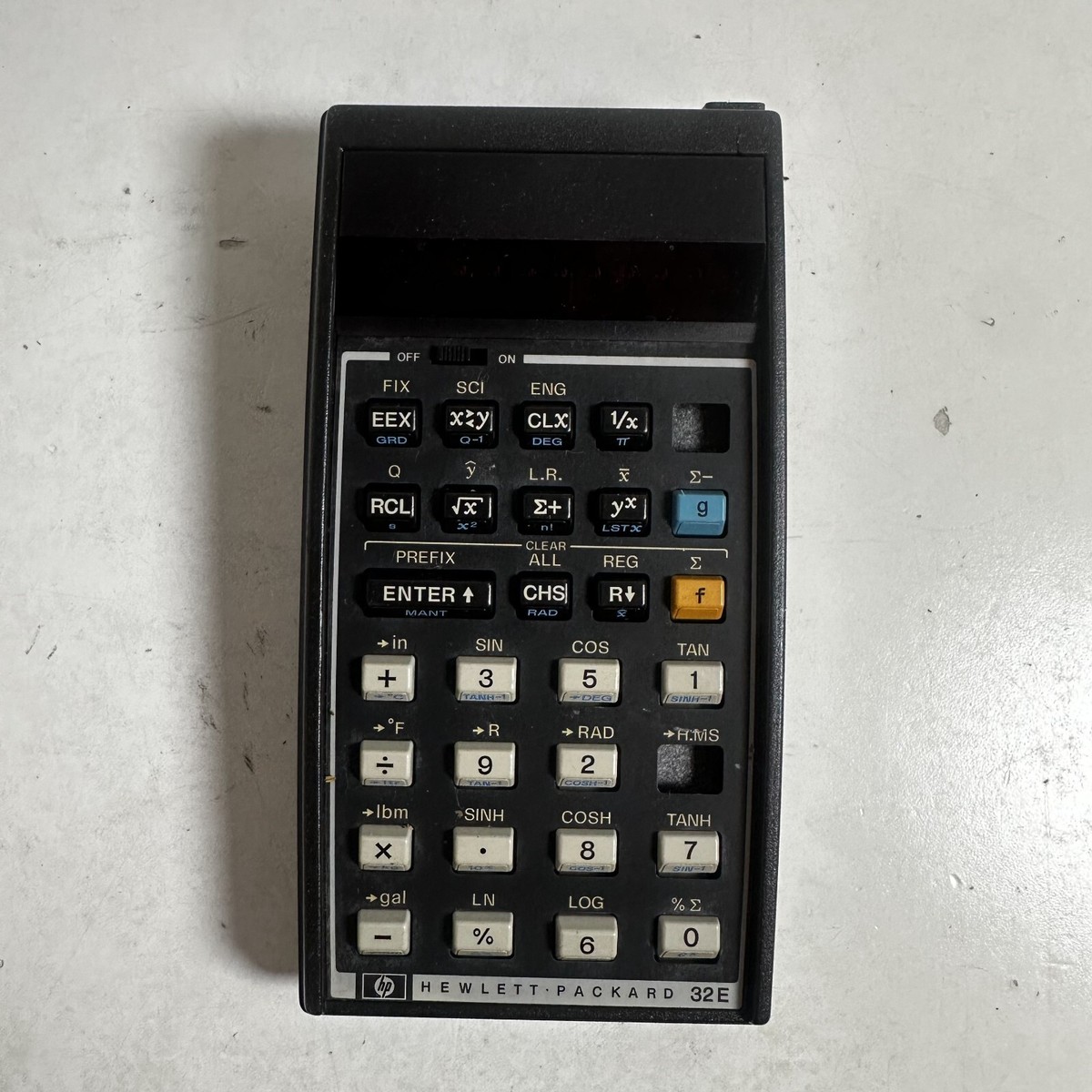 Vintage Hewlett Packard Hp-32E Black Programmable Calculator For