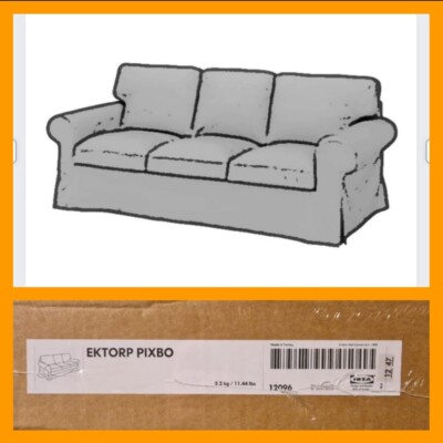 IKEA EKTORP 3er Schlafsofa (Pixbo) Bezug - Idemo hellbraun 101.824.67