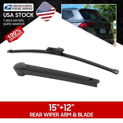 Waterproof  15''+12'' Super Clean Windshield Rear Wiper Blade Set OEM#replace