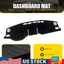 Black Non-Slip Poly Carpet Cover Dashboard DashMat Mat For Toyota RAV4 2019-2024