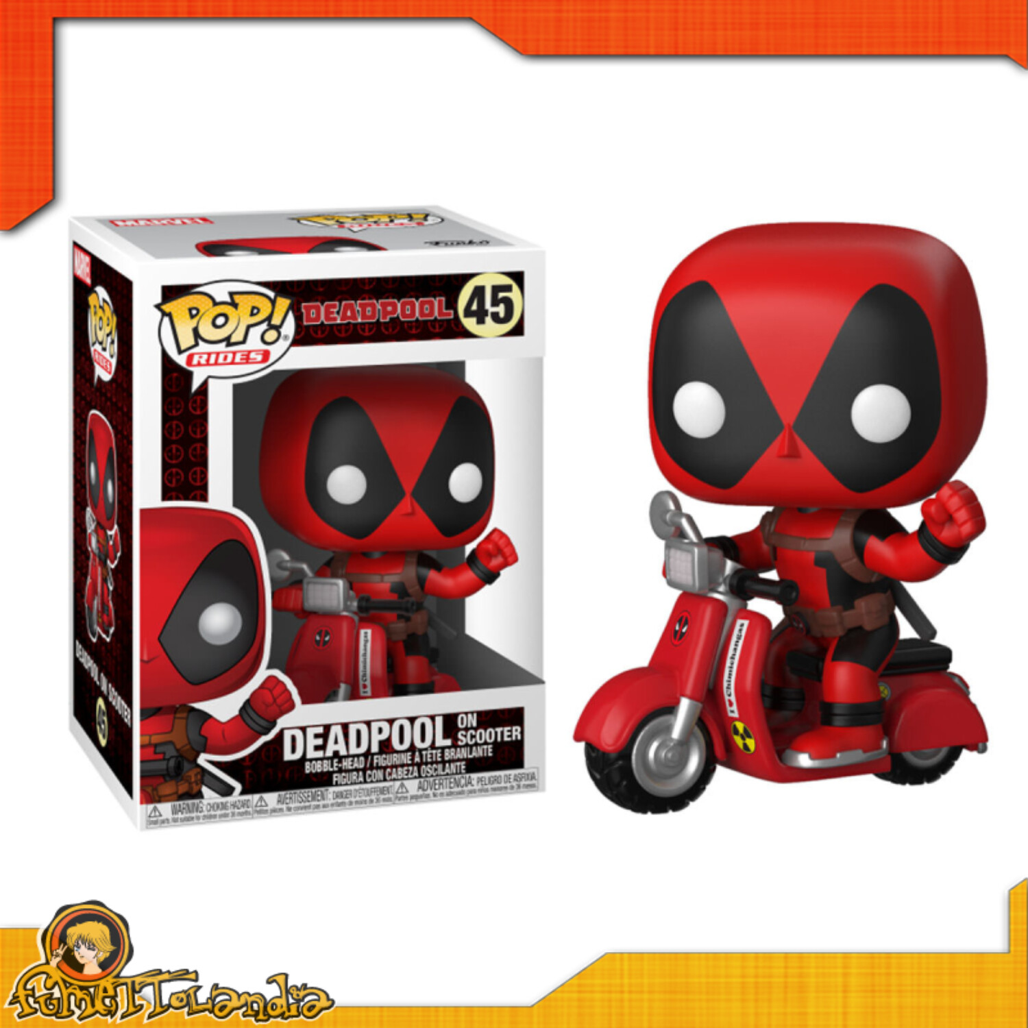 funko pop deadpool on scooter