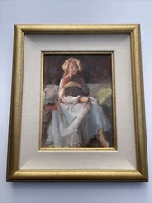 CONNIE MCCOY PAINTING CALIFORNIA IMPRESSIONIST WOMAN OIL PORTRAIT FEMALE LISTED