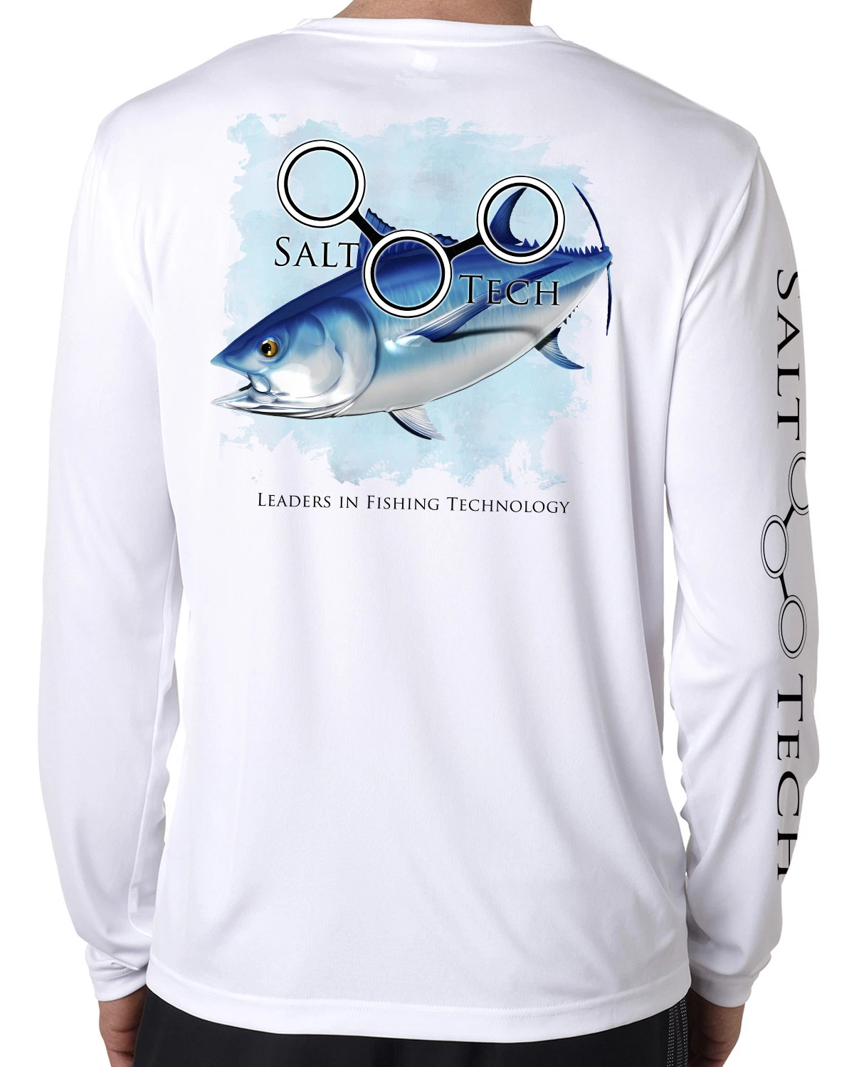Salt Tech Saltwater microfiber Tuna fishing long sleeve life t shirt 50+ uv