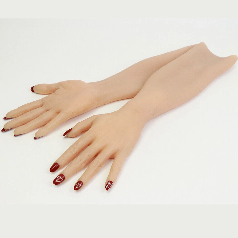 Guantes de silicona realistas para mujer para hombre femenino travesti de mano cosplay Foto 3 de 4