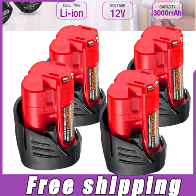3.6Ah  Battery for Milwaukee 12V Compact Lithium 48-11-2401 Battery 48-11-2420