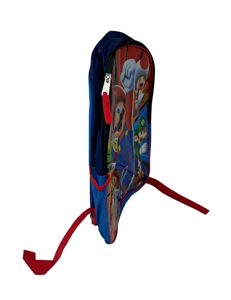 Mochila Super Mario Bros 15" Mario Luigi Yoshi Sapo Bowser Goomba Nuevo Juguete Gratis Foto 4 de 4