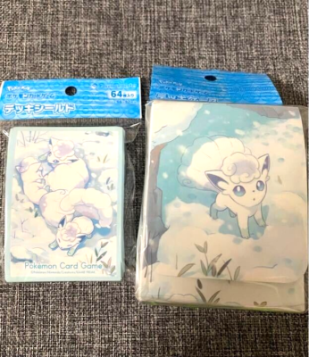 Alolan Vulpix Sleeves & Deck Case Set Pokemon Center Japan Limited NEW Alolan Vulpix Sleeves & Deck Case Set Pokemon Center Japan Limited NEW