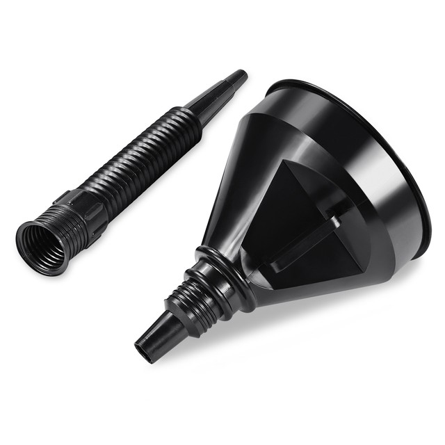 Engine Oil Fluids Gasoline Funnel with Flexible Extension & Mesh Screen