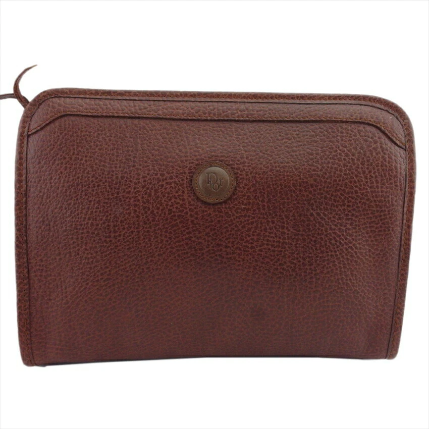 Sac d'embrayage DIOR logo cuir authentique D'OCCASION T21178