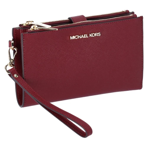 Michael Kors Jet Set Travel Large Double Zip Wristlet Phone Wallet 