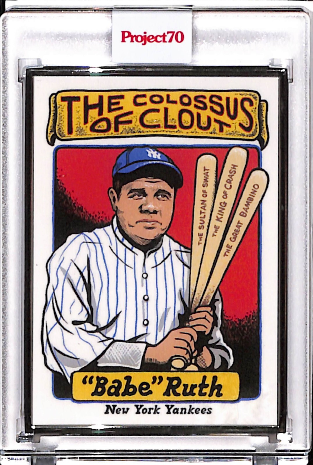 2021 TOPPS PROJECT 70 #227 BABE RUTH BY CHINATOWN MARKET AP SILVER FRAME 44/51