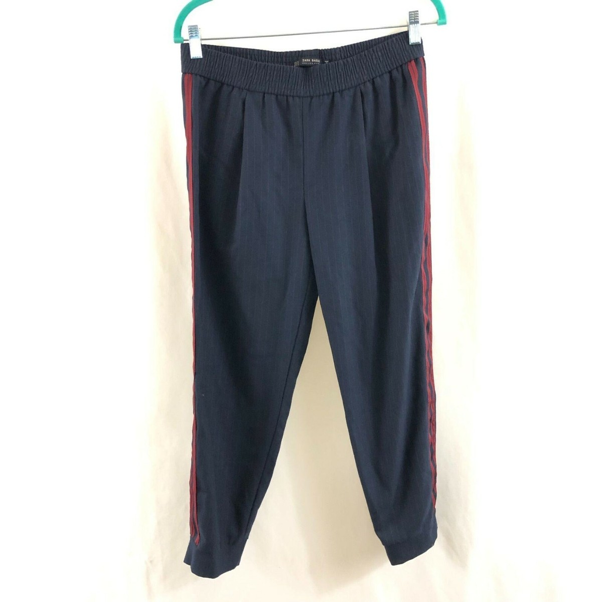 Zara Basic Womens Pants Ankle Jogger Pinstripe Tuxedo Stripe Zara Basic Womens Pants Ankle Jogger Pinstripe Tuxedo Stripe