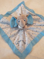 Garanimals Elephant Baby Lovey Security Blanket My Best Friend Blue Satin Back